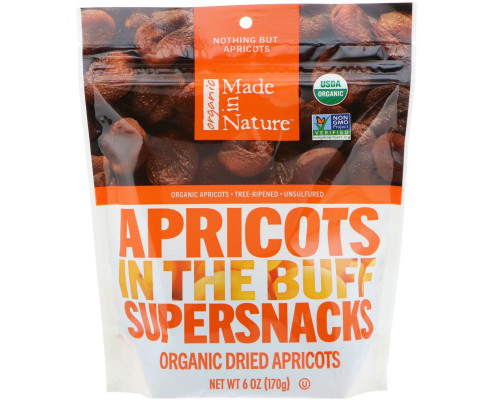Made in Nature, Органический продукт, Курага Суперснек, 6 унций (170 г) Made in Nature, Органический продукт, Курага Суперснек, 6 унций (170 г)