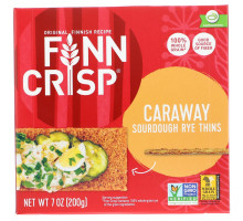 Finn Crisp Тонкие хрустящие хлебцы с тмином 7 унций (200 г)