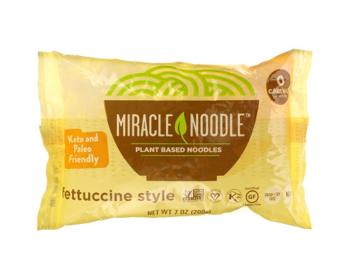 Miracle Noodle Лапша Ширатаки Феттучини 7 унций (198 г) Miracle Noodle Лапша Ширатаки Феттучини 7 унций (198 г)