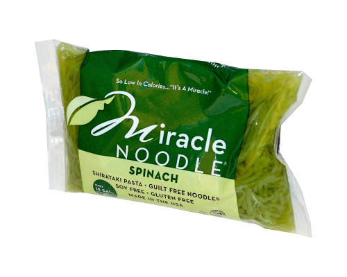 Miracle Noodle Шпинат Лапша Ширатаки 7 унций (198 г) Miracle Noodle Шпинат Лапша Ширатаки 7 унций (198 г)