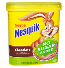 Nesquik, Nestle, со вкусом шоколада, без добавления сахара, 16 унций (453 г)