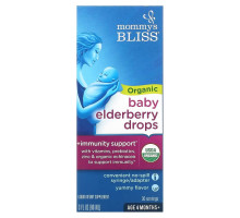 Mommy's Bliss, Organic Baby Elderberry Drops, Age 4 Months+, 3 fl oz (90 ml)