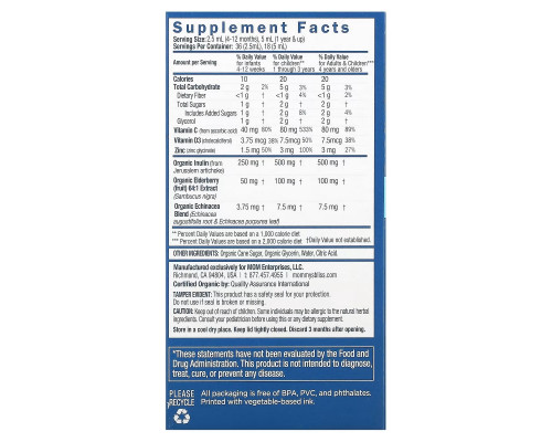 Mommy's Bliss, Organic Baby Elderberry Drops, Age 4 Months+, 3 fl oz (90 ml) Mommy's Bliss, Organic Baby Elderberry Drops, Age 4 Months+, 3 fl oz (90 ml)