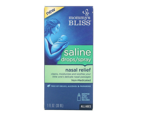 Mommy's Bliss, Saline Drops/Spray Nasal Relief, All Ages, 1 fl oz (30 ml) Mommy's Bliss, Saline Drops/Spray Nasal Relief, All Ages, 1 fl oz (30 ml)