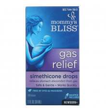 Mommy's Bliss, Облегчение газов, симетиконовые капли , От рождения+, 1 ж. унц.(30 мл)