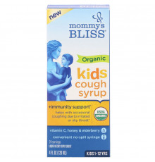 Mommy's Bliss, Kids, Organic Cough Syrup + Immunity Support, 4 fl oz (120 ml)