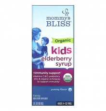 Mommy's Bliss, Kids, 1-12 Yrs, Organic Elderberry Syrup + Immunity Boost, 3 fl oz (90 ml)