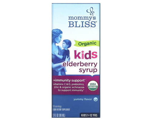 Mommy's Bliss, Kids, 1-12 Yrs, Organic Elderberry Syrup + Immunity Boost, 3 fl oz (90 ml) Mommy's Bliss, Kids, 1-12 Yrs, Organic Elderberry Syrup + Immunity Boost, 3 fl oz (90 ml)