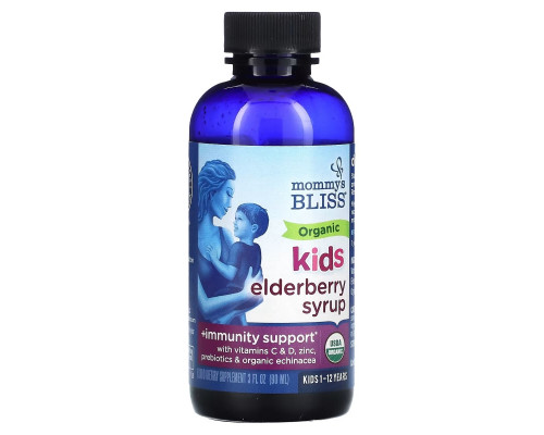 Mommy's Bliss, Kids, 1-12 Yrs, Organic Elderberry Syrup + Immunity Boost, 3 fl oz (90 ml) Mommy's Bliss, Kids, 1-12 Yrs, Organic Elderberry Syrup + Immunity Boost, 3 fl oz (90 ml)