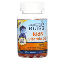 Mommy's Bliss, Kids, Vitamin D3, Peach, Mango & Strawberry Flavors, 1,000 IU, 60 Gummies