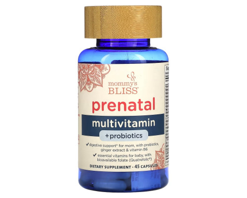 Mommy's Bliss, Prenatal Multivitamin + Probiotics, 45 Capsules Mommy's Bliss, Prenatal Multivitamin + Probiotics, 45 Capsules