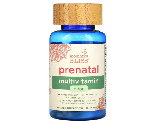 Mommy&'s Bliss, Prenatal Multivitamin + Iron , 45 Capsules Mommy&'s Bliss, Prenatal Multivitamin + Iron , 45 Capsules