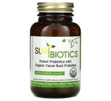 Пребиотики и пробиотики Sunbiotics, Сильные пробиотики с органическими пребиотиками корня якона, 30 вегетарианских таблеток