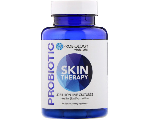 Belle+Bella, Probiology, Probiotic Skin Therapy , 30 Billion CFU, 30 Capsules Belle+Bella, Probiology, Probiotic Skin Therapy , 30 Billion CFU, 30 Capsules