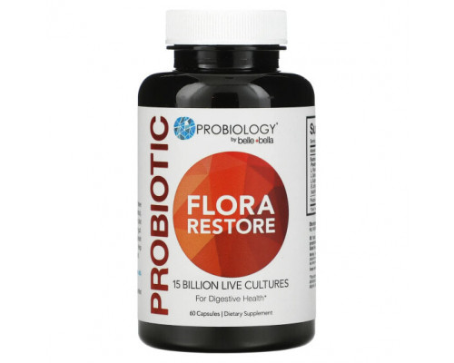 Пребиотики и пробиотики Probiotic, Flora Restore, 15 Billion Live Cultures , 60 Capsules Пребиотики и пробиотики Probiotic, Flora Restore, 15 Billion Live Cultures , 60 Capsules