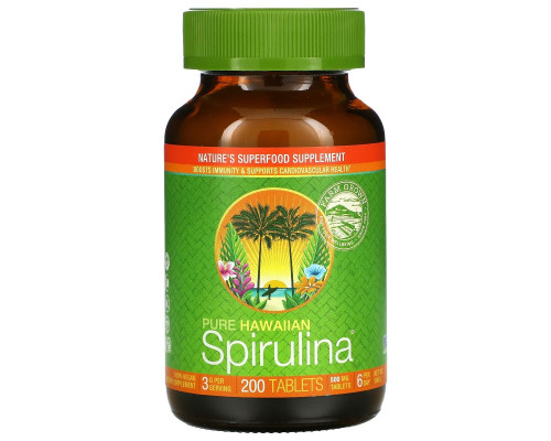 Nutrex Hawaii, Pure Hawaiian Spirulina, 500 mg, 200 Tablets Nutrex Hawaii, Pure Hawaiian Spirulina, 500 mg, 200 Tablets