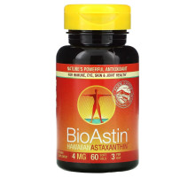 Nutrex Hawaii, BioAstin, гавайский астаксантин, 4 мг, 60 гелевых капсул