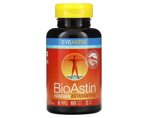 Nutrex Hawaii, EyeAstin, 60 капсул Nutrex Hawaii, EyeAstin, 60 капсул