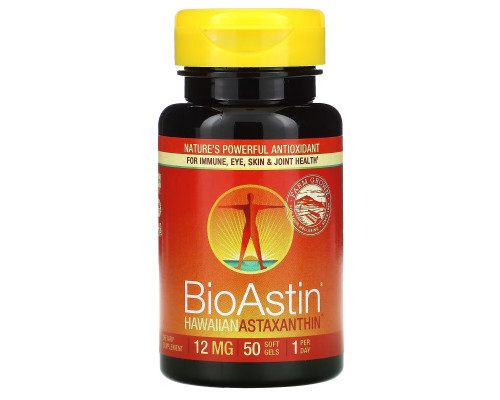 Nutrex Hawaii, BioAstin, 12 мг, 50 капсул Nutrex Hawaii, BioAstin, 12 мг, 50 капсул