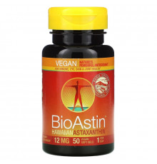 Nutrex Hawaii BioAstin Гавайский астаксантин 12 мг 50 веганских капсул