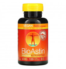 Nutrex Hawaii BioAstin Г Diaавайский астаксантин 4 мг 120 овощных капсул