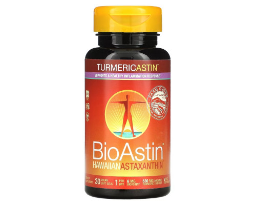 Nutrex Hawaii, Turmericastin, BioAstin Hawaiian Astaxanthin, 30 Vegan Soft Gels Nutrex Hawaii, Turmericastin, BioAstin Hawaiian Astaxanthin, 30 Vegan Soft Gels