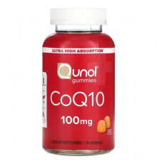 Коэнзим Q10 Qunol, Жевательные таблетки с коэнзимом Q10, кремовый апельсин, 50 мг, 90 жевательных таблеток
