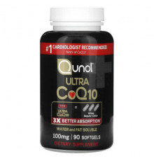 Коэнзим Q10 Qunol, Ultra CoQ10, 100 мг, 90 мягких таблеток