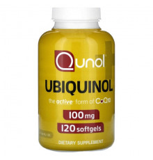 Коэнзим Q10 Qunol, Убихнол, 100 мг, 120 мягких таблеток