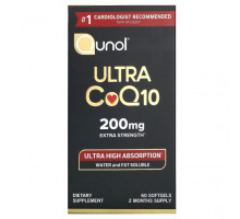 Коэнзим Q10 Qunol, Ultra CoQ10, дополнительная сила действия, 200 мг, 60 мягких таблеток