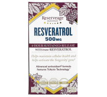 ReserveAge Nutrition, Ресвератрол, 500 мг, 60 вегетарианских капсул