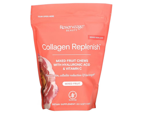 ReserveAge Nutrition, Collagen Replenish, фруктовый вкус, 60 жевательных конфет