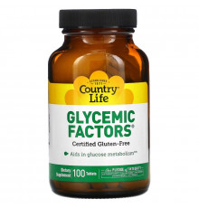 Country Life, Glycemic Factors, 100 Tablets