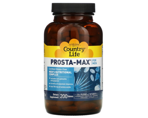Country Life, Prosta Max for Men, 200 Tablets Country Life, Prosta Max for Men, 200 Tablets