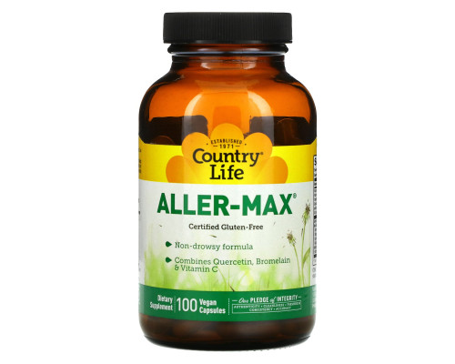Country Life, Aller-Max, 100 вегетарианских капсул Country Life, Aller-Max, 100 вегетарианских капсул