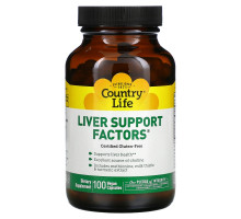 Country Life, Liver Support Factors, 100 веганских капсул