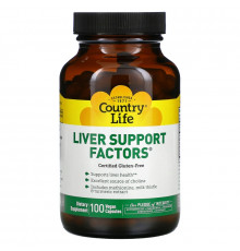 Country Life, Liver Support Factors, 100 веганских капсул