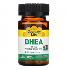 Country Life, DHEA, 10 mg, 50 Vegan Capsules
