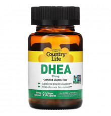 Country Life, DHEA, 25 mg, 90 Vegan Capsules