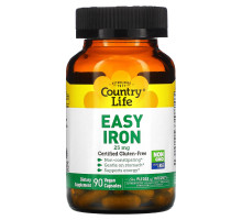 Country Life, Easy Iron, 25 мг, 90 вегетарианских капсул