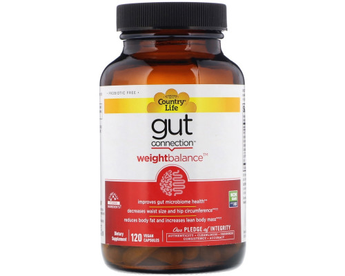 Country Life, Gut Connection, Weight Balance, 60 Vegan Capsules Country Life, Gut Connection, Weight Balance, 60 Vegan Capsules