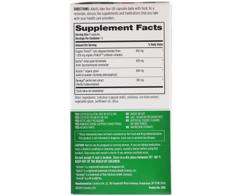 Country Life, Gut Connection, Digestive Balance, 60 Vegan Capsules Country Life, Gut Connection, Digestive Balance, 60 Vegan Capsules