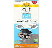 Country Life, Gut Connection Kids, когнитивный баланс, кисло-сладкий вкус, 100 жевательных таблеток