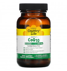 Country Life Gluten Free CoQ10 Gluten-Free 200 mg 60 Vegan Softgels