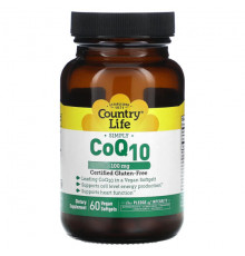 Антиоксиданты Country Life, Simply CoQ10, 100 мг, 60 веганских капсул
