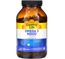 Country Life, Omega 3 Mood, 180 желатиновых капсул