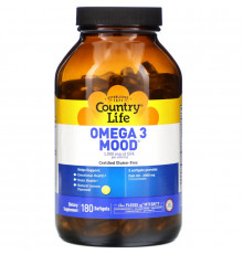 Country Life, Omega 3 Mood, 180 желатиновых капсул