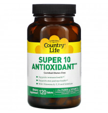 Country Life, Super 10 Antioxidant, антиоксидант, 120 таблеток