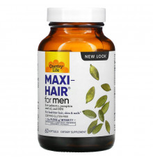 Country Life, Maxi Hair для мужчин, 60 желатиновых капсул