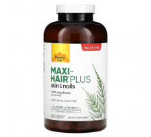 Для волос и ногтей Country Life, Maxi-Hair Plus, 5000 мкг, 360 вегетарианских капсул